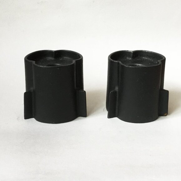 Vintage Dansk Black Cast Iron Candlesticks Set of 2 - Picture 3 of 11